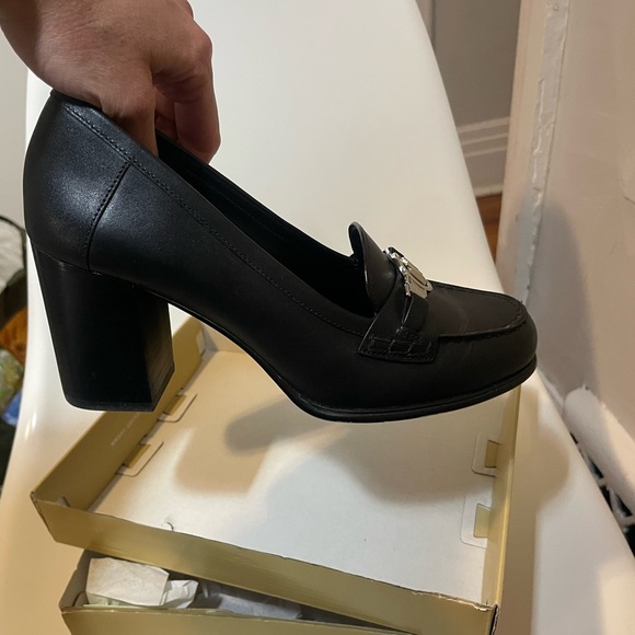 Michael Kors Black Leather Loafers for Women - Picture 7 of 7